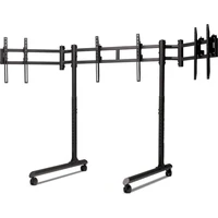 Next Level Racing Round Tube Freestanding Triple Monitor Stand samostatný stojan pro 3 monitory - Diely kokpitu