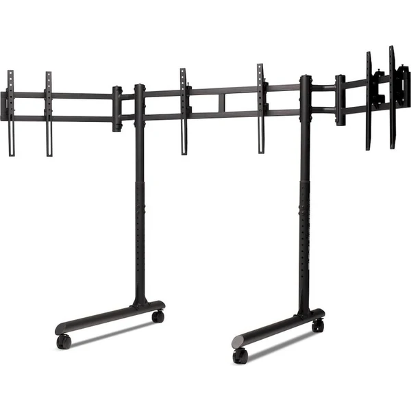 Next Level Racing Round Tube Freestanding Triple Monitor Stand samostatný stojan pro 3 monitory - Diely kokpitu - Hlavný obrázok