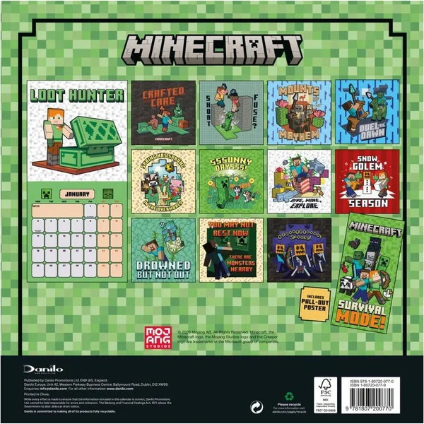 Kalendár Minecraft 2027 - Kalendáre - Obrázok d_544f86a24a7b4c94806c6995c144d184