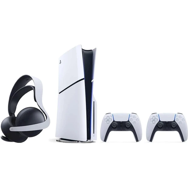 PlayStation 5 Slim 1TB + DualSense Wireless Controller biely + PlayStation PULSE Elite - Konzoly - Hlavný obrázok