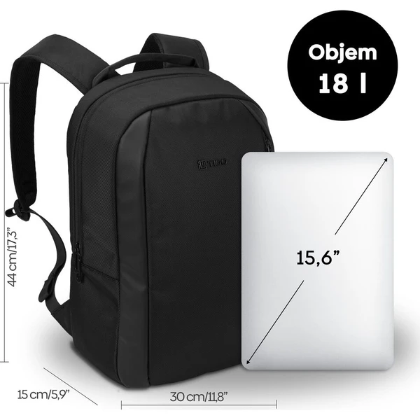 TIGO Crest batoh 15,6" čierny - Batohy - Obrázok d_5715445cc0bb4fc78bf0da1d10905fb9