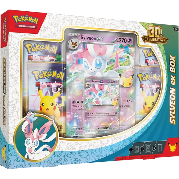 Pokémon TCG: 30th Celebration Sylveon ex Box - Pokémon karty - Hlavný obrázok