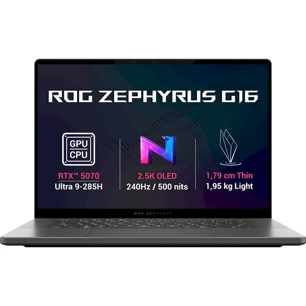 ASUS ROG Zephyrus G16 (GU605CP-NEBULA003Z) RTX 5070 sivý - Notebooky - Hlavný obrázok