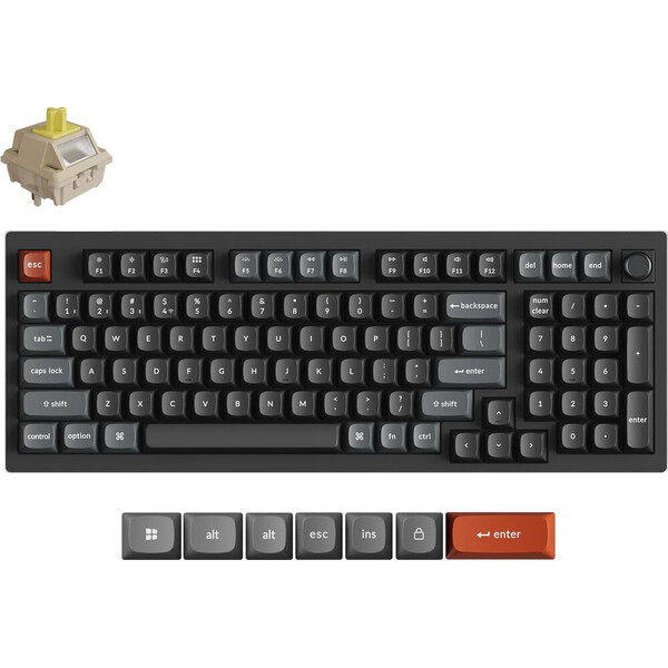 E-shop Keychron V5 Ultra 8K Keychron Silk POM Banana bezdrôtová herná klávesnica (US) čierna