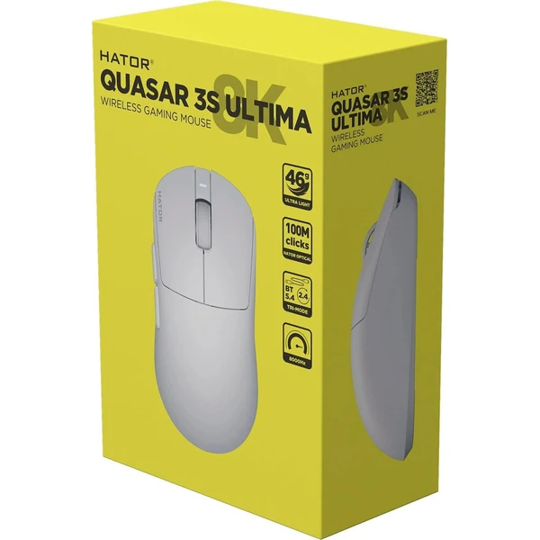 HATOR Quasar 3S ULTIMA 8K bezdrôtová herná myš biela - Myši - Obrázok d_5975b276e5ce4362b4e2b2b6c4d07769