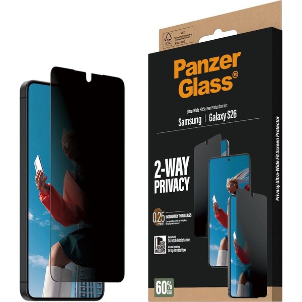 E-shop PanzerGlass® Ochrana súkromia sklo s inštalačným rámčekom Samsung Galaxy S26