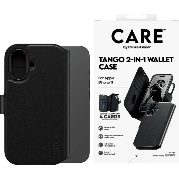 PanzerGlass® CARE Tango 2v1 Wallet MagSafe puzdro Apple iPhone 17e/16e čierne - Puzdra - Obrázok d_59ae51b35ea6416d93c0802baf24cfdf