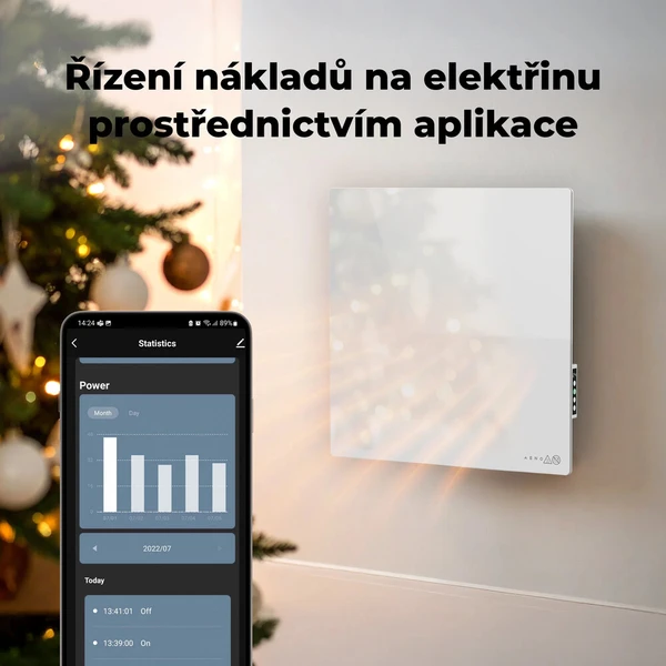 AENO GH13s Quadro chytré topení 500W Antique Marble - Limitovaná edice - Ohrievače - Obrázok d_59d3df936e0e40109f5d59bed78e67ca