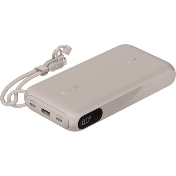 E-shop Belkin BOOST CHARGE™ USB-C PowerBanka s displejom, 20000mAh, PD, 20W piesočná