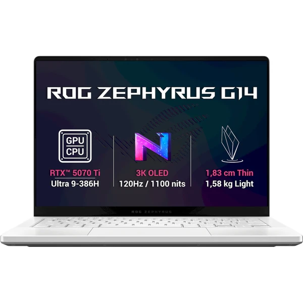 ASUS ROG Zephyrus G14 (GU405AR-SY003WZ) RTX 5070 Ti biely - Notebooky - Hlavný obrázok