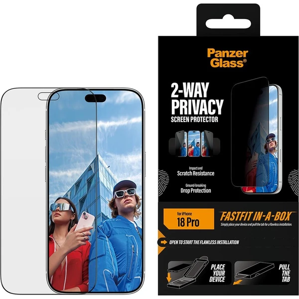 PanzerGlass Privacy sklo Apple iPhone 18 Pro s bezprašným instalačním boxem - Ochranné fólie a sklo - Obrázok d_5bda7dd2fd464662b6fc5ae174d60dfe