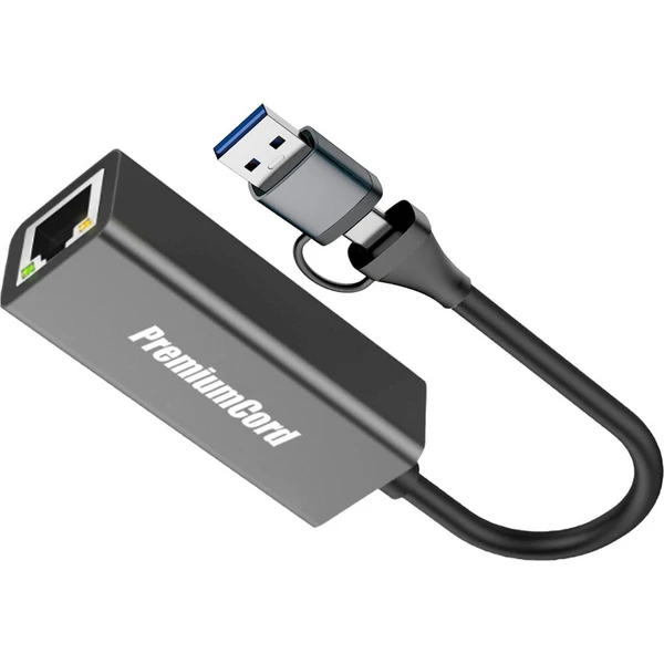 PremiumCord USB-C/USB-A Gigabit síťový adaptér - Sieťové karty - Obrázok d_5caef6cdbb94470380357e104175df67