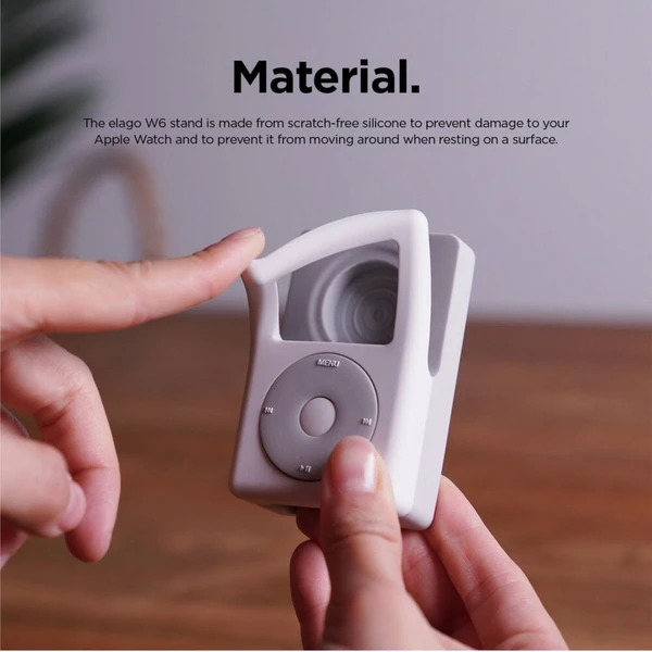 ELAGO W6 Retro iPod stojan pre Apple Watch biely/sivý - Stojany - Obrázok d_5d5e29d9bc8d473f8ee9ea7681fcd05a