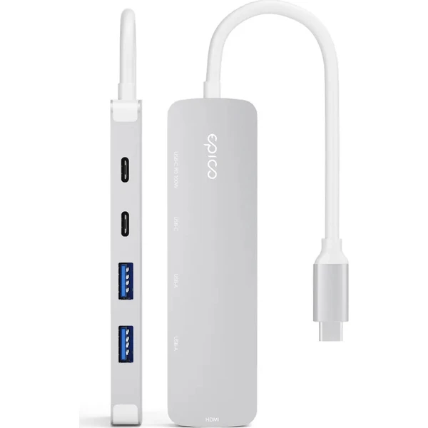 Epico UltraHub 5in1 Slim Alu USB-C Hub EH15 | 100W USB-C PD | 2× USB-A, 2× USB-C, 1× HDMI | Sladené - USB huby - Obrázok d_5e8b75fee6e1435dbc97b549501cedbf