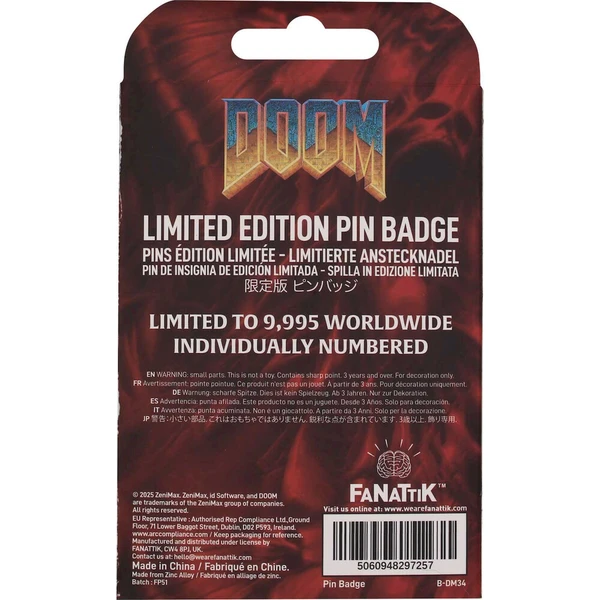 Fanattik odznak Doom - Floppy Disk Limitovaná edícia - Odznaky - Obrázok d_5eeb71bc367d4cd8bdbe1ae4f2a7272b