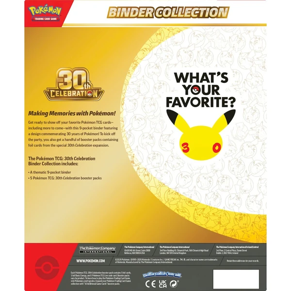 Pokémon TCG: 30th Celebration Binder Collection - Pokémon karty - Obrázok d_5ef087fb9ac64803997ecc6526e4b410
