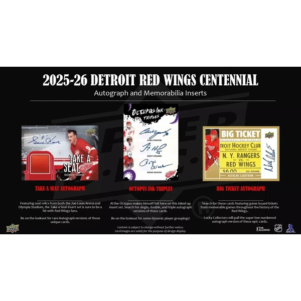 Hokejové karty 2025-26 Upper Deck Detroit Red Wings Centennial Hobby Box - Hokejové karty - Obrázok d_5f0344f4e2c0452c8bf6848475f3fa1f