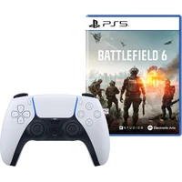 DualSense Bezdrôtový ovládač biely + Battlefield 6 (PS5) - Herné ovládače
