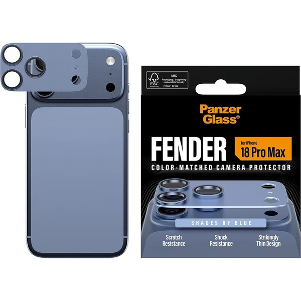 PanzerGlass FENDER hliníková ochrana fotoaparátu iPhone 18 Pro Max Shades of Blue - Ochranné fólie a sklo - Obrázok d_60bdac6405884d618b9927b6bea14728