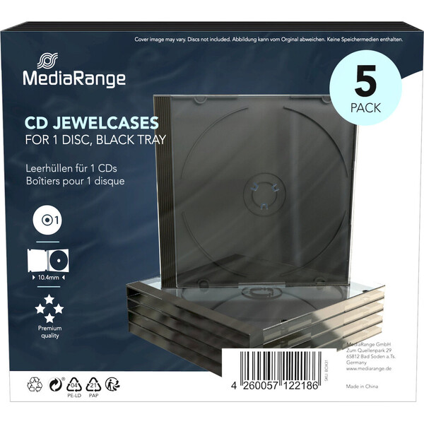 E-shop MediaRange 1 CD 10,4mm 5 ks čierny