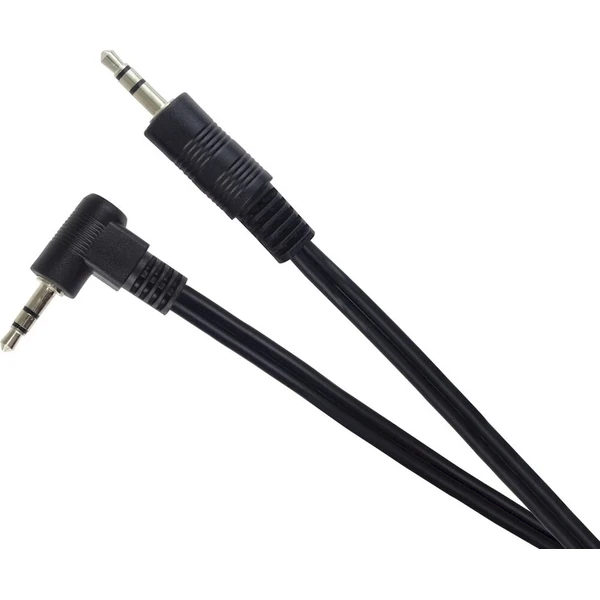 PremiumCord 3,5mm/3,5mm kábel so zahnutým konektorom 1m čierny - Káble a redukcie - Obrázok d_621081ce3d0240f5b002f542d07d0cd1