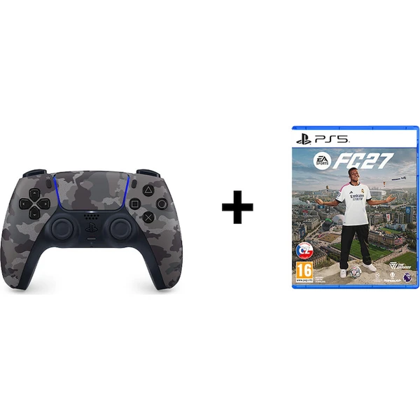 DualSense Wireless Controller Grey Camo + EA Sports FC 27 - Herné ovládače - Hlavný obrázok
