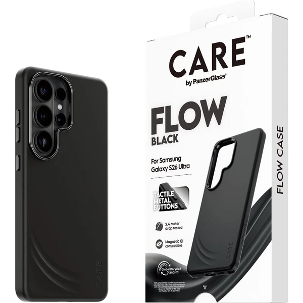 PanzerGlass® CARE Flow Qi kryt Samsung Galaxy S26 Ultra čierny - Puzdra - Hlavný obrázok