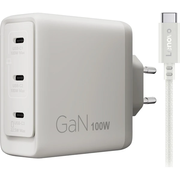 Lenovo Multi-port USB-C GaN 100W napájecí adaptér bílý - Sieťové karty - Obrázok d_6465b4148dae4764a8362eccaf8d0f4c