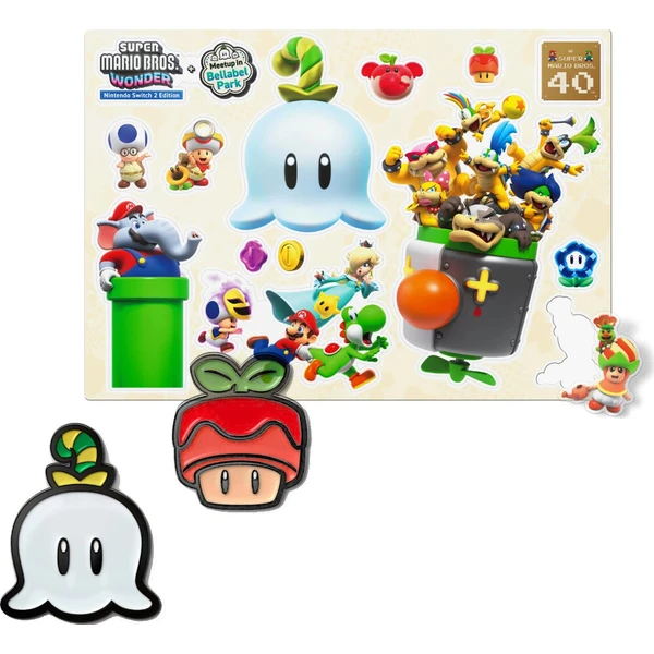 Dar k hre Super Mario Bros. Wonder + Meetup v Bellabel Parku (Switch 2) - Nálepky + odznaky - Darčeky - Hlavný obrázok