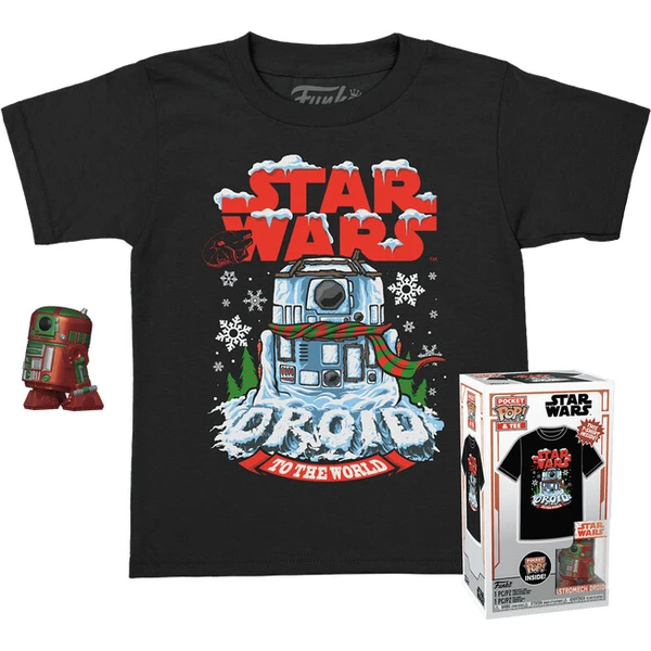 Funko Pocket POP! & Tee: Star Wars - Holiday R2D2 XL (detské) - Funko POP! - Hlavný obrázok