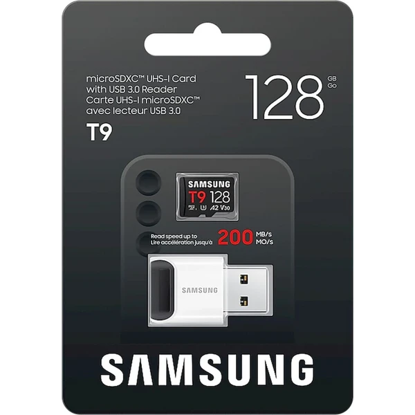 Samsung T9 microSDXC 128GB + USB adaptér - Pamäťové karty - Obrázok d_680eb9ace107478b8590a41cce90ff17