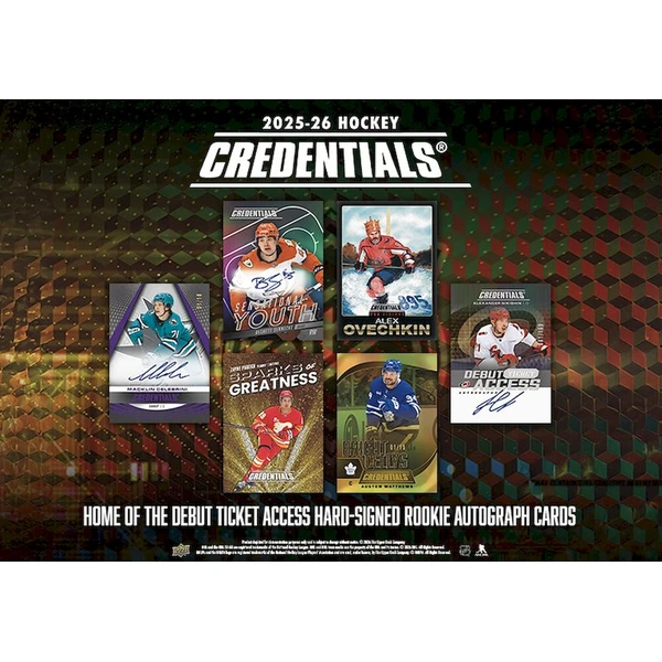 Hokejové karty 2025-26 Upper Deck Credentials Hockey Hobby Box - Hokejové karty - Obrázok d_6838239a41564090992212e2ab83eefa