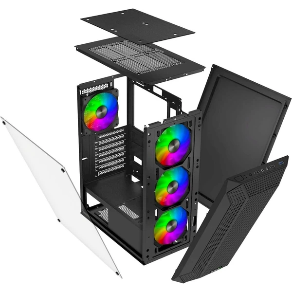EVOLVEO Xenon 4x ARGB čierna - Počítačové skrine - Obrázok d_6839db4ec7284769b17a07c770db059d