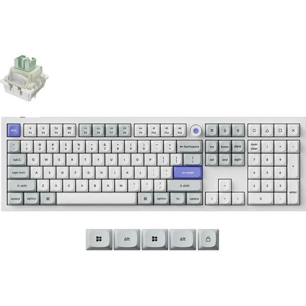 E-shop Keychron Q6 HE 8K Keychron Ultra-Rýchla Lime herná klávesnica (US) biela