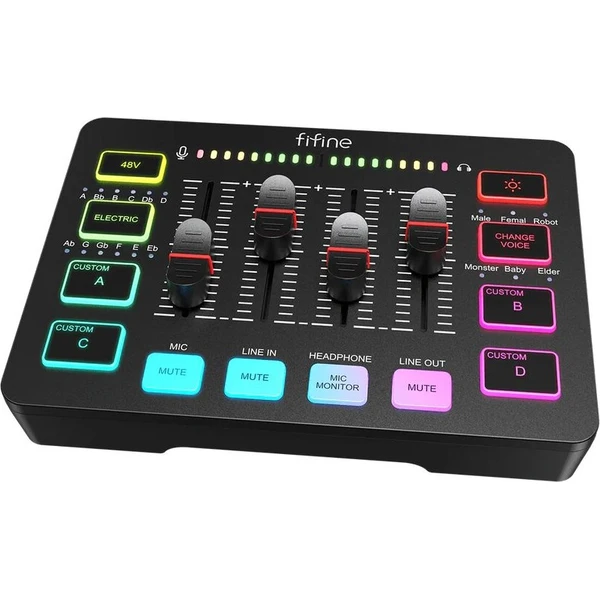 Fifine SC3 mixpult čierny - Mixpulty - Hlavný obrázok