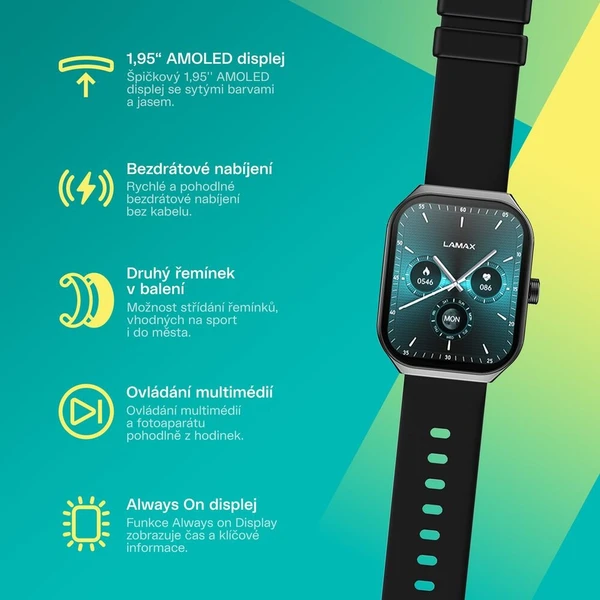 LAMAX Flow AMOLED inteligentné hodinky čierne - Inteligentné hodinky - Obrázok d_68ff81912a6647d7b898b510f82b4e5f