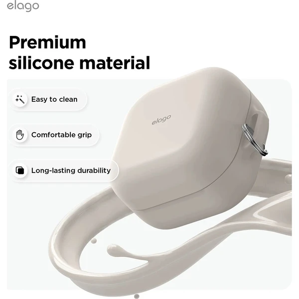 ELAGO Silicone Hang Case pouzdro pro Samsung Galaxy Buds4/Buds4 Pro světle růžové - Puzdra - Obrázok d_6a2f932680644a6886688c5040090427