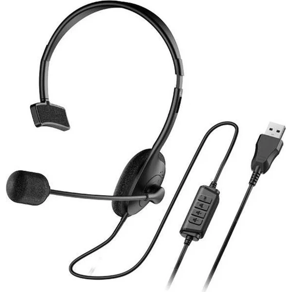 Genius HS-100U drátový náhlavní headset černý - Slúchadlá - Hlavný obrázok