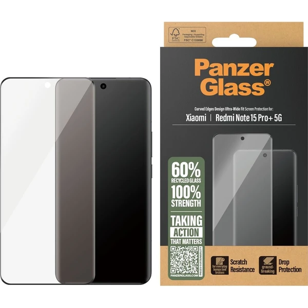 PanzerGlass® Ultra-Wide Fit sklo Xiaomi Redmi Note 15 Pro+ 5G - Ochranné fólie a sklo - Hlavný obrázok