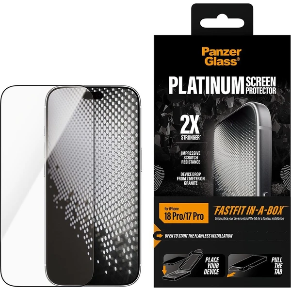 PanzerGlass Platinum sklo Apple iPhone 18 Pro/17 Pro s bezprašným instalačním boxem - Ochranné fólie a sklo - Obrázok d_6d973ea1e68c4adb9a7ff169bca7ab14