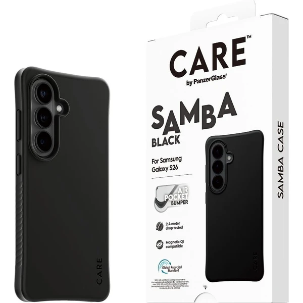 PanzerGlass® CARE Samba Qi kryt Samsung Galaxy S26 čierny/biely - Puzdra - Hlavný obrázok