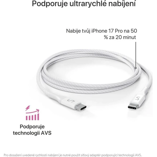 iWant UltraLink USB-C na USB-C 240W 1,2 m kábel biely - Káble a redukcie - Obrázok d_6e7c34fa303046789784c6d2e6ae15fc