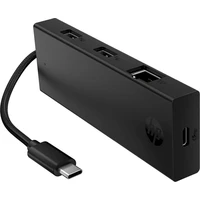 HP Prenosný 4v1 USB-C hub čierny - USB huby