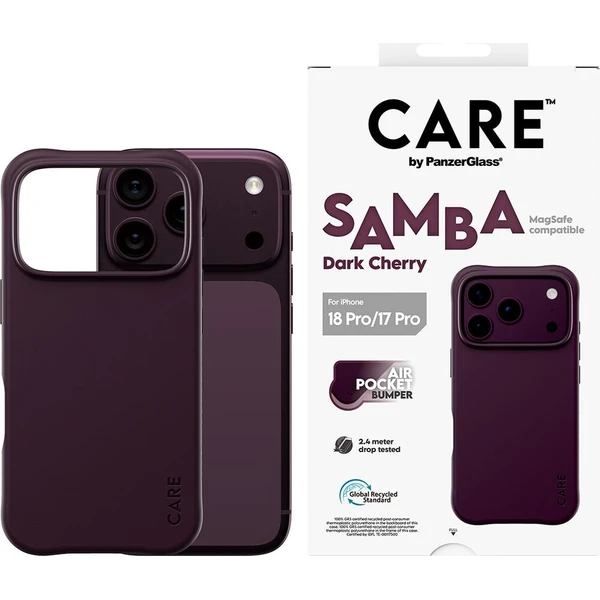 PanzerGlass CARE Samba MagSafe kryt Apple iPhone 18 Pro/17 Pro Dark Cherry fialový - Puzdra - Obrázok d_6ebe21315fc943fa9959b6fca7b8f443