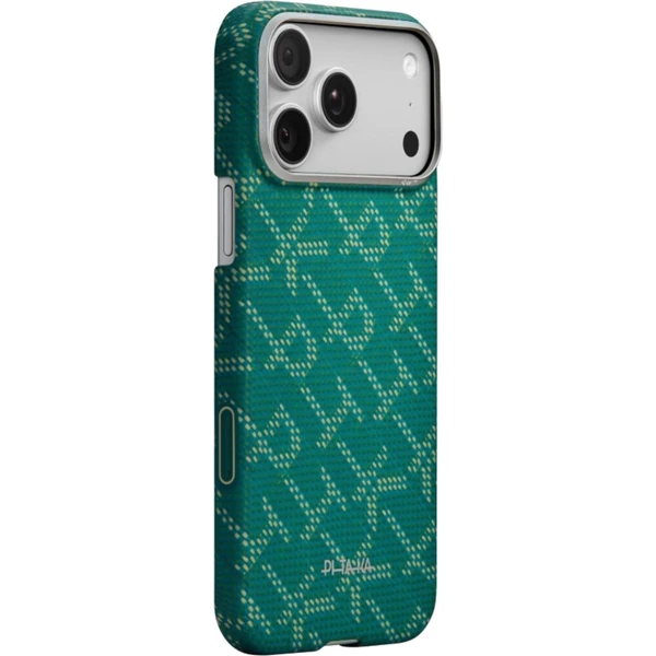 Pitaka Ultra-Slim Case MagSafe kryt iPhone 17 Pro Monogram-Gold/Green - Puzdra - Hlavný obrázok
