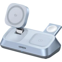 UGREEN Magflow MagSafe/Qi2.2 3v1 nabíjačka (25W) svetlo modrá - Nabíjačky