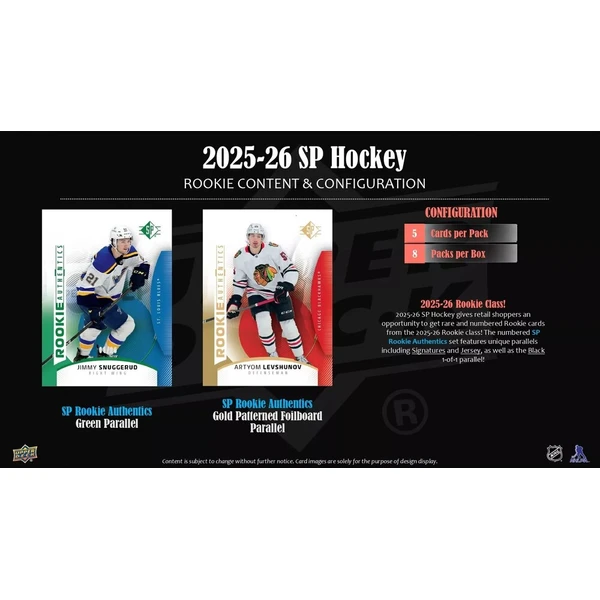 Hokejové karty 2025-26 Upper Deck SP Hockey Blaster Box - Hokejové karty - Obrázok d_71a715c8343949aca3e4ecc1202f50dd