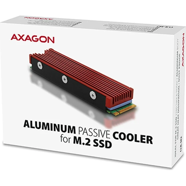 AXAGON CLRM2 hliníkový pasívny chladič pre M.2 2280 SSD - Chladiče - Obrázok d_72c9fca1d1354485a0e0578487e341f1