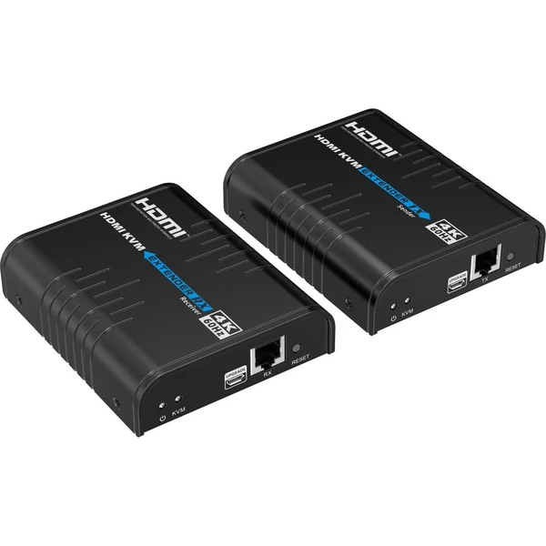 PremiumCord 4K@60Hz HDMI KVM extender s USB 2.0 na 120m cez LAN sieť, over IP - Ostatné - Hlavný obrázok