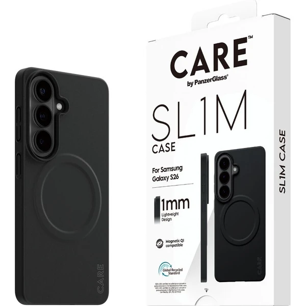 PanzerGlass® CARE SL1M Qi kryt Samsung Galaxy S26 čierny - Puzdra - Hlavný obrázok
